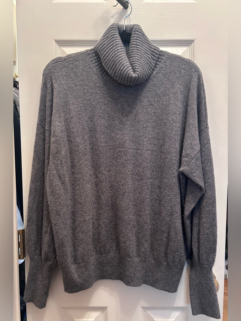 Madewell Gray Cashmere Turtleneck Sweater. Size XL - Picture 1 of 5